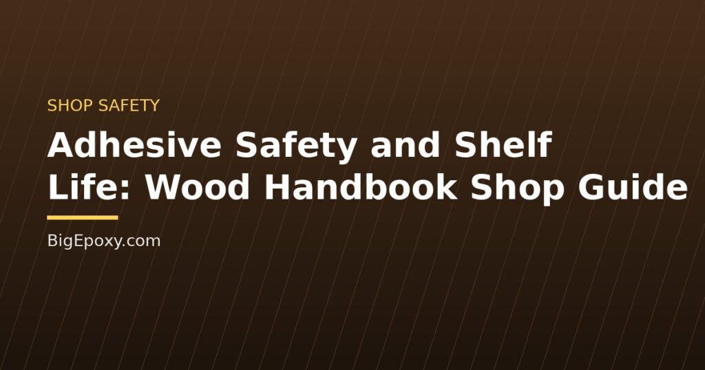Adhesive Safety and Shelf Life: Wood Handbook Shop Guide