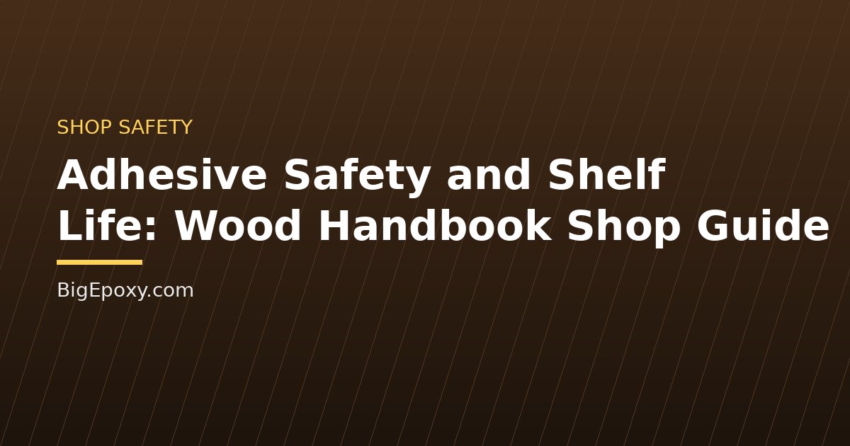 Adhesive Safety and Shelf Life: Wood Handbook Shop Guide