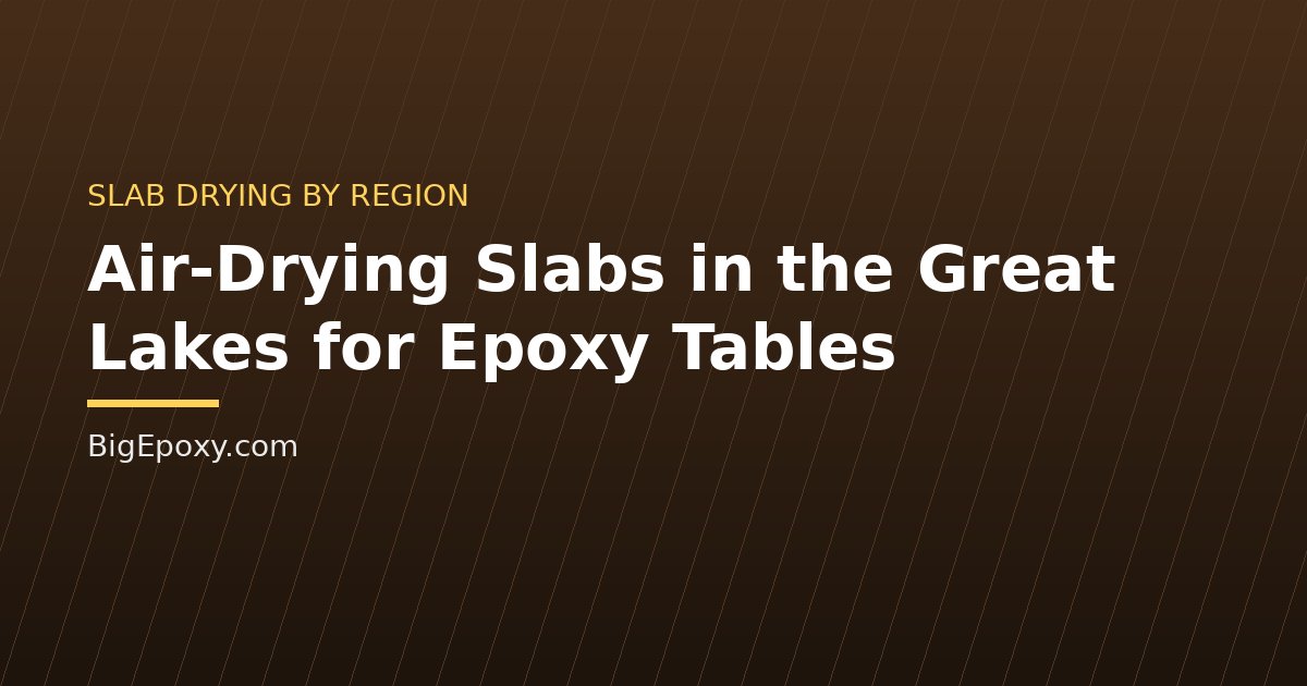 Air-Drying Slabs in the Great Lakes for Epoxy Tables
