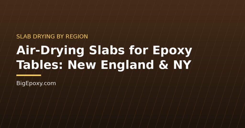 Air-Drying Slabs for Epoxy Tables: New England & NY