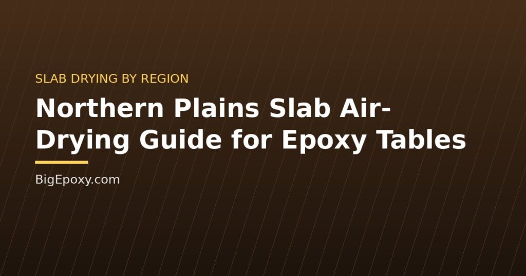 Northern Plains Slab Air-Drying Guide for Epoxy Tables