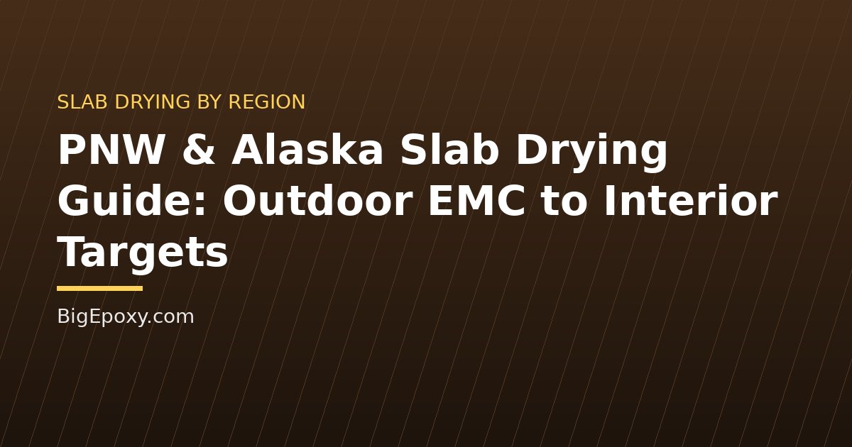 PNW & Alaska Slab Drying Guide: Outdoor EMC to Interior Targets