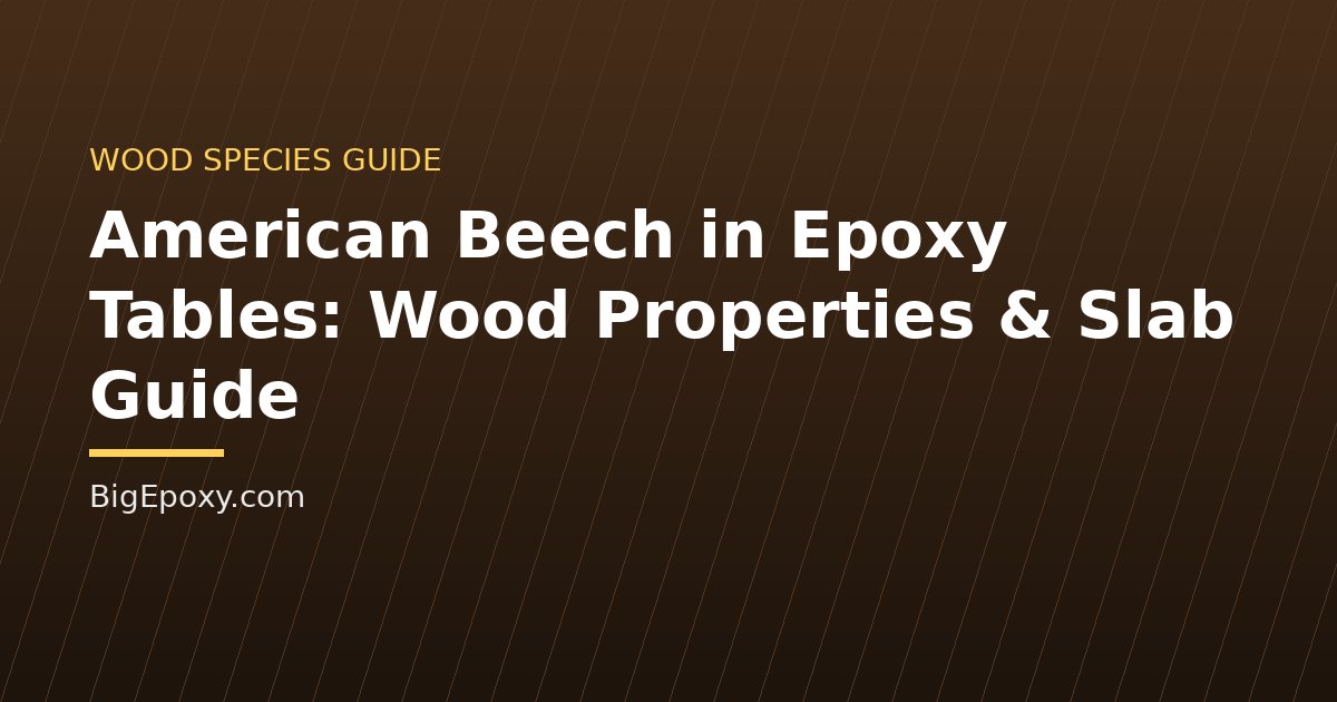 American Beech in Epoxy Tables: Wood Properties & Slab Guide