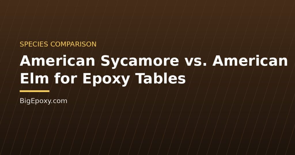 American Sycamore vs. American Elm for Epoxy Tables