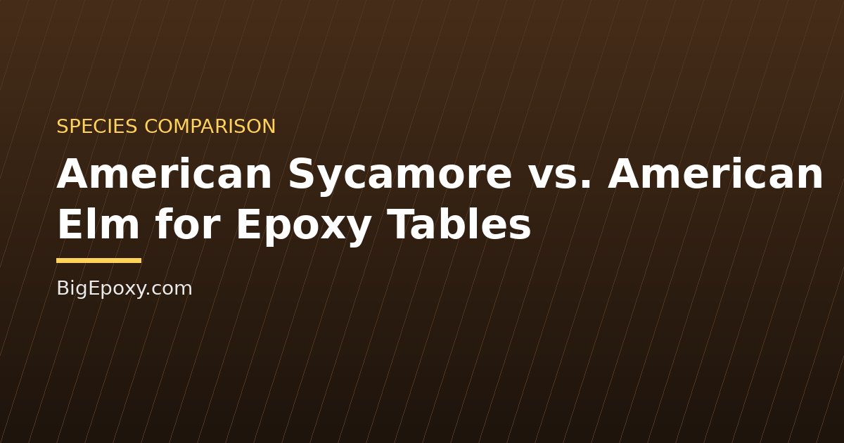 American Sycamore vs. American Elm for Epoxy Tables