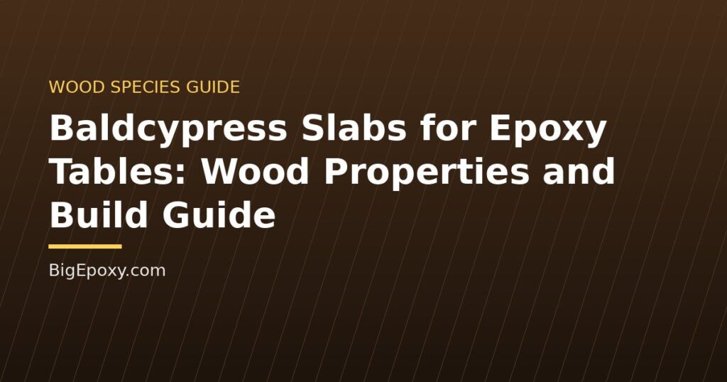 Baldcypress Slabs for Epoxy Tables: Wood Properties and Build Guide