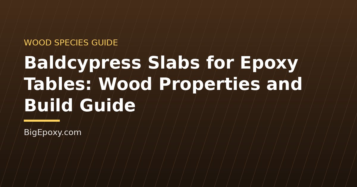 Baldcypress Slabs for Epoxy Tables: Wood Properties and Build Guide