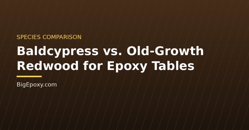 Baldcypress vs. Old-Growth Redwood for Epoxy Tables
