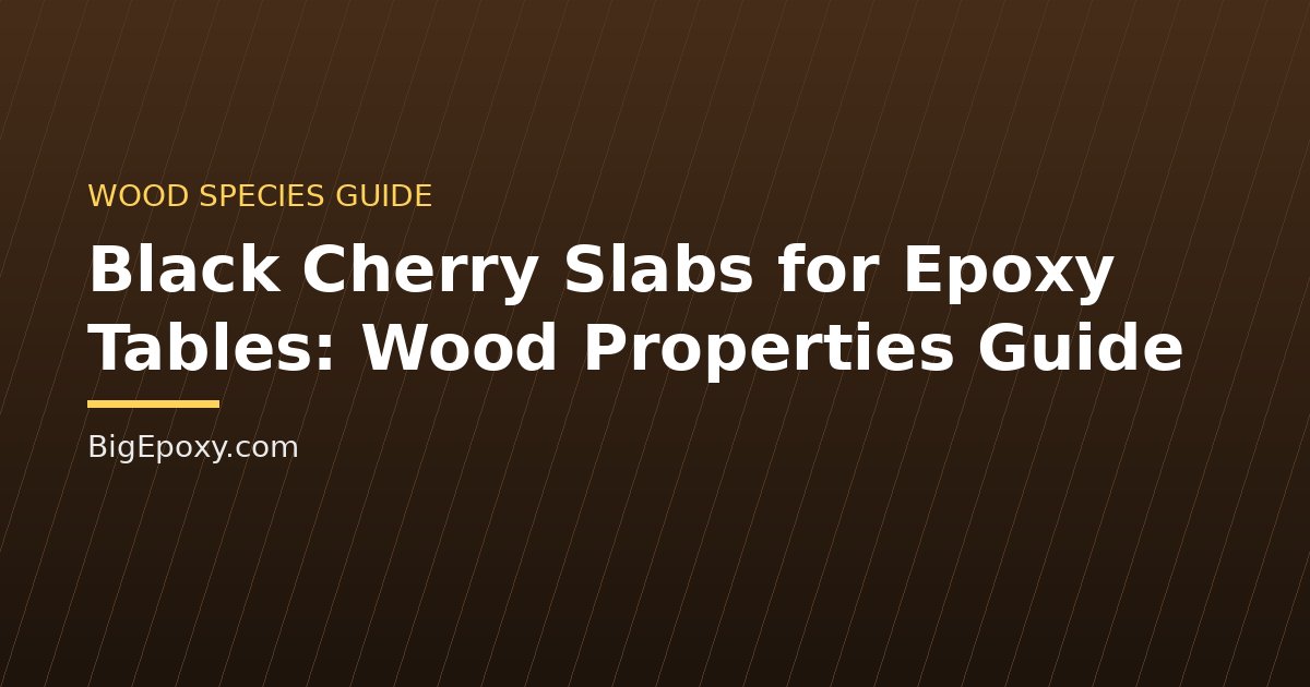 Black Cherry Slabs for Epoxy Tables: Wood Properties Guide