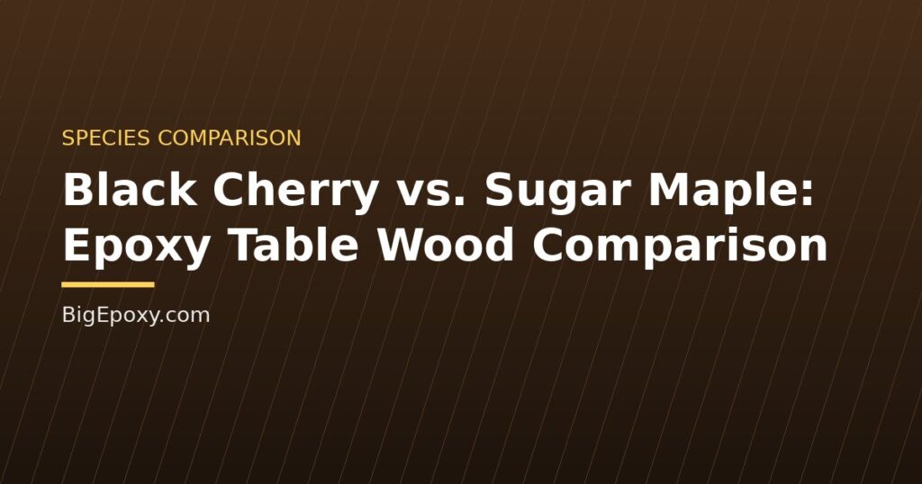 Black Cherry vs. Sugar Maple: Epoxy Table Wood Comparison