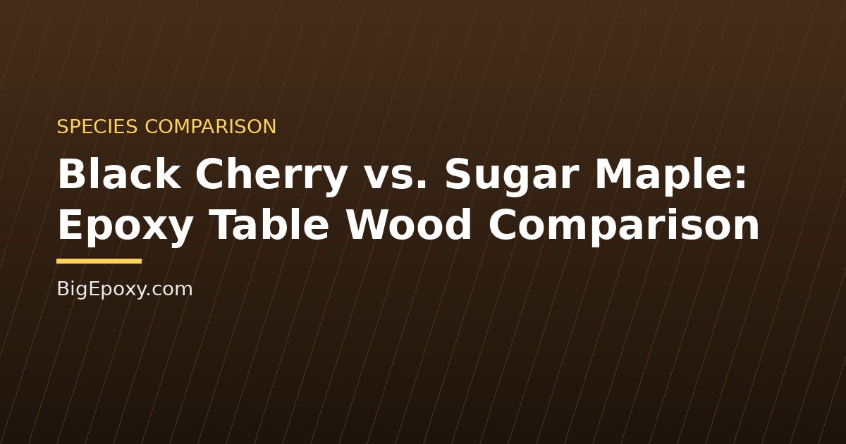 Black Cherry vs. Sugar Maple: Epoxy Table Wood Comparison