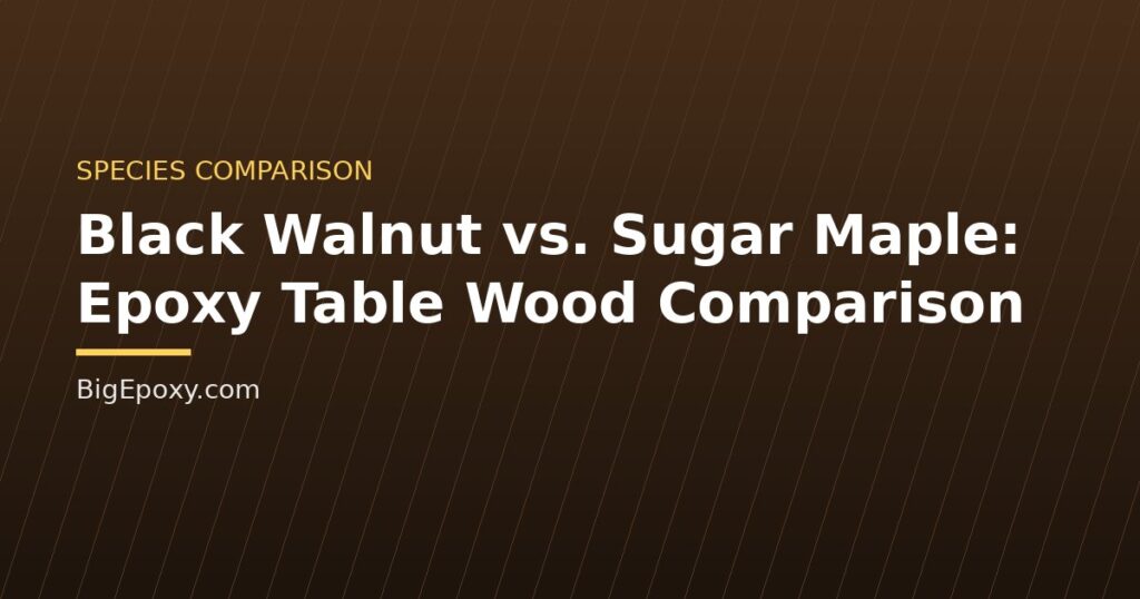Black Walnut vs. Sugar Maple: Epoxy Table Wood Comparison