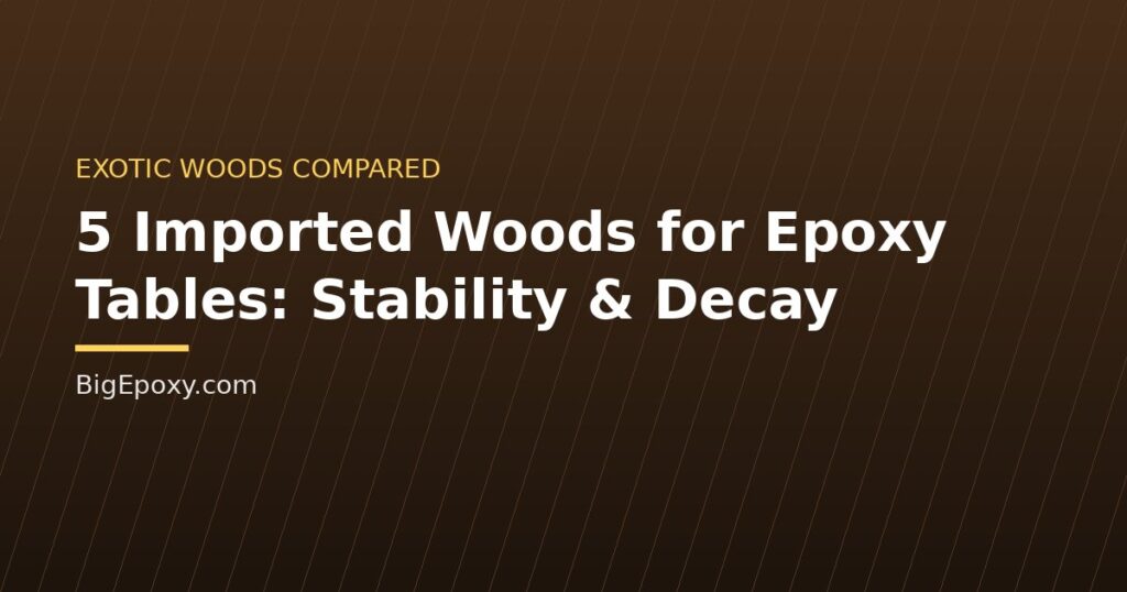 5 Imported Woods for Epoxy Tables: Stability & Decay