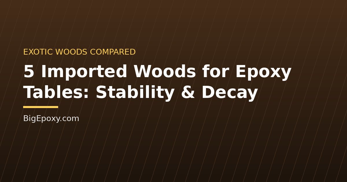 5 Imported Woods for Epoxy Tables: Stability & Decay