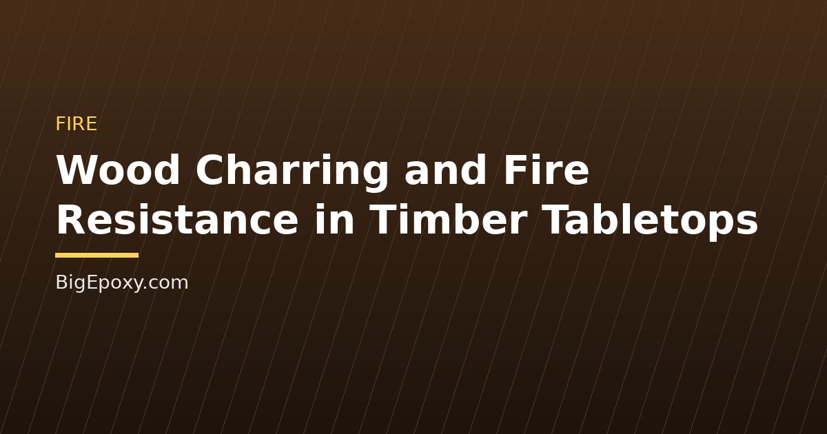 Wood Charring and Fire Resistance in Timber Tabletops
