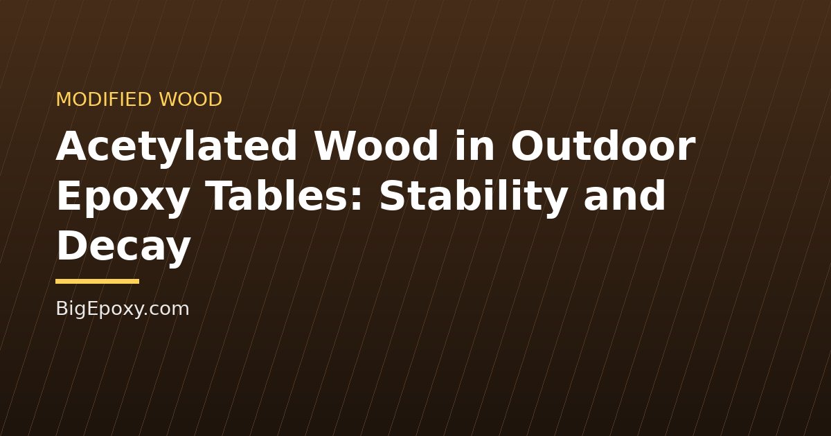 Acetylated Wood in Outdoor Epoxy Tables: Stability and Decay