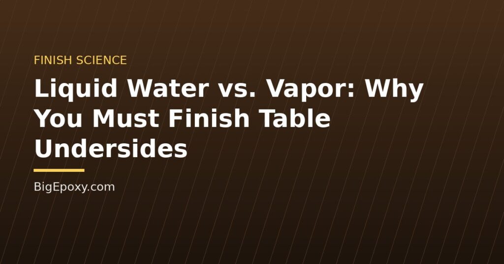 Liquid Water vs. Vapor: Why You Must Finish Table Undersides