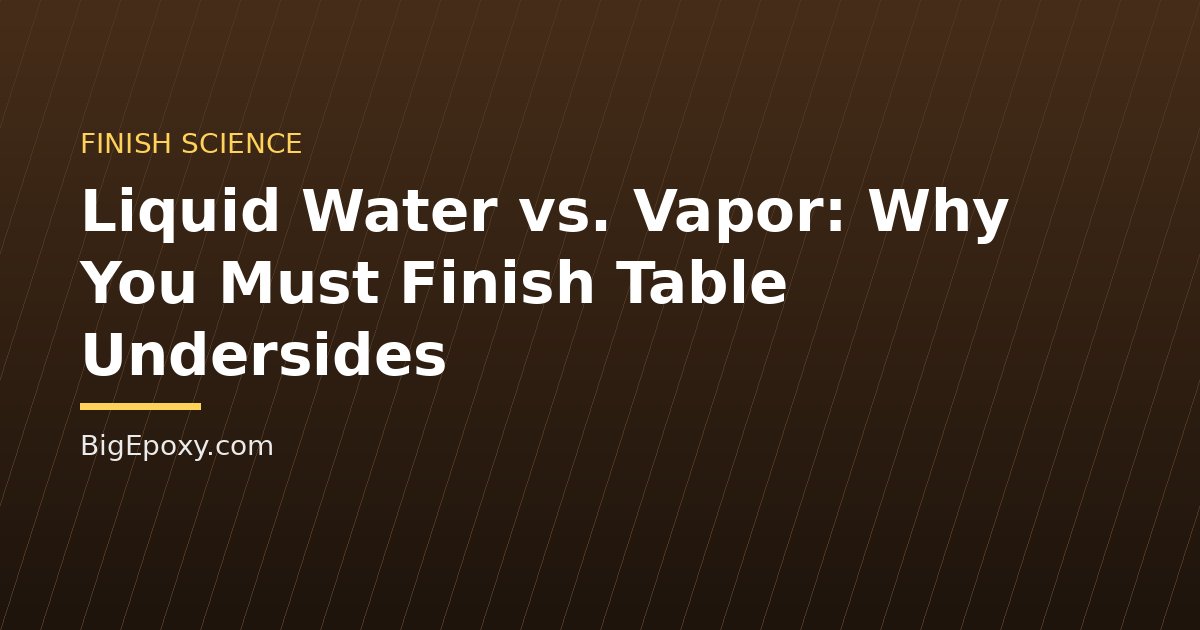 Liquid Water vs. Vapor: Why You Must Finish Table Undersides