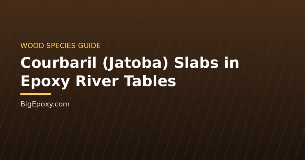 Courbaril (Jatoba) Slabs in Epoxy River Tables