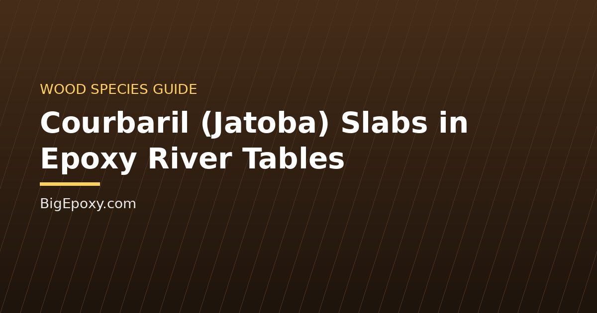 Courbaril (Jatoba) Slabs in Epoxy River Tables