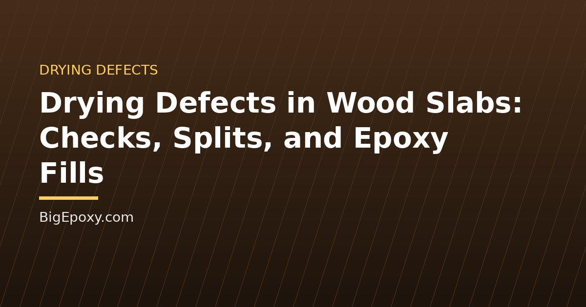 Drying Defects in Wood Slabs: Checks, Splits, and Epoxy Fills