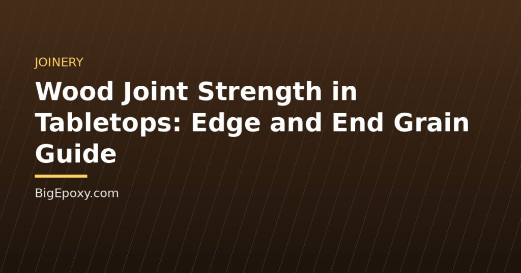 Wood Joint Strength in Tabletops: Edge and End Grain Guide