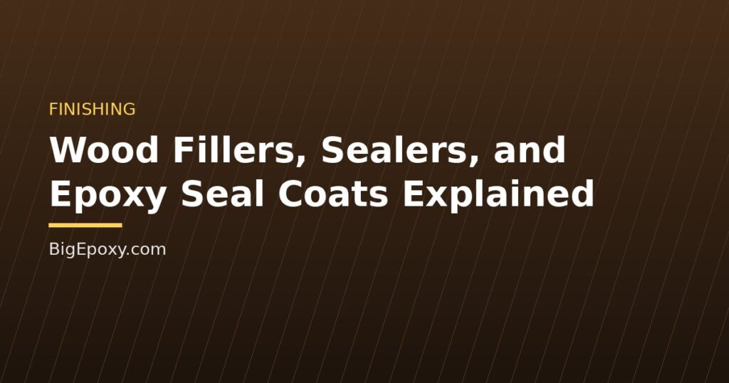 Wood Fillers, Sealers, and Epoxy Seal Coats Explained