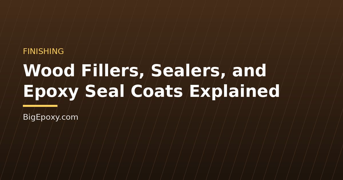 Wood Fillers, Sealers, and Epoxy Seal Coats Explained
