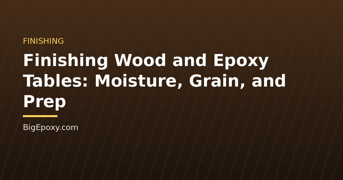Finishing Wood and Epoxy Tables: Moisture, Grain, and Prep
