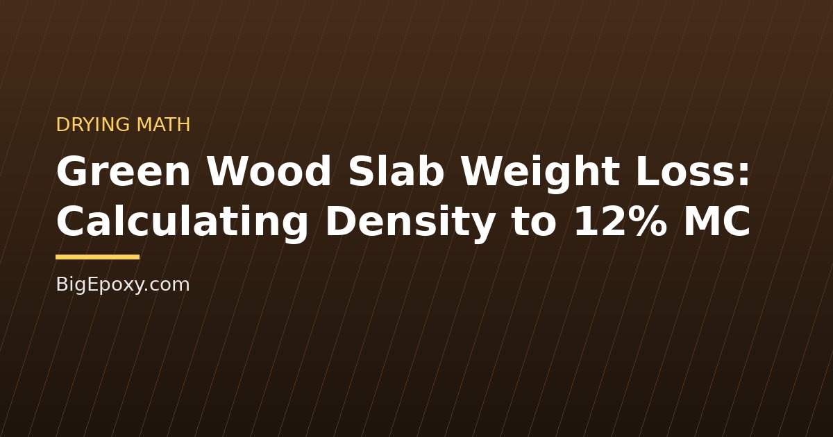 Green Wood Slab Weight Loss: Calculating Density to 12% MC