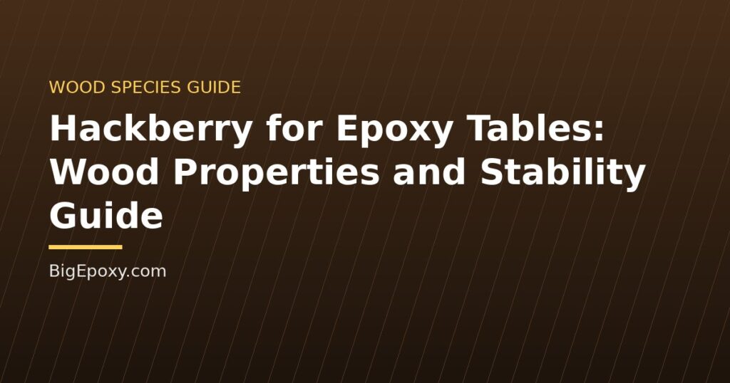 Hackberry for Epoxy Tables: Wood Properties and Stability Guide