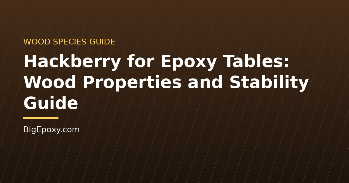 Hackberry for Epoxy Tables: Wood Properties and Stability Guide