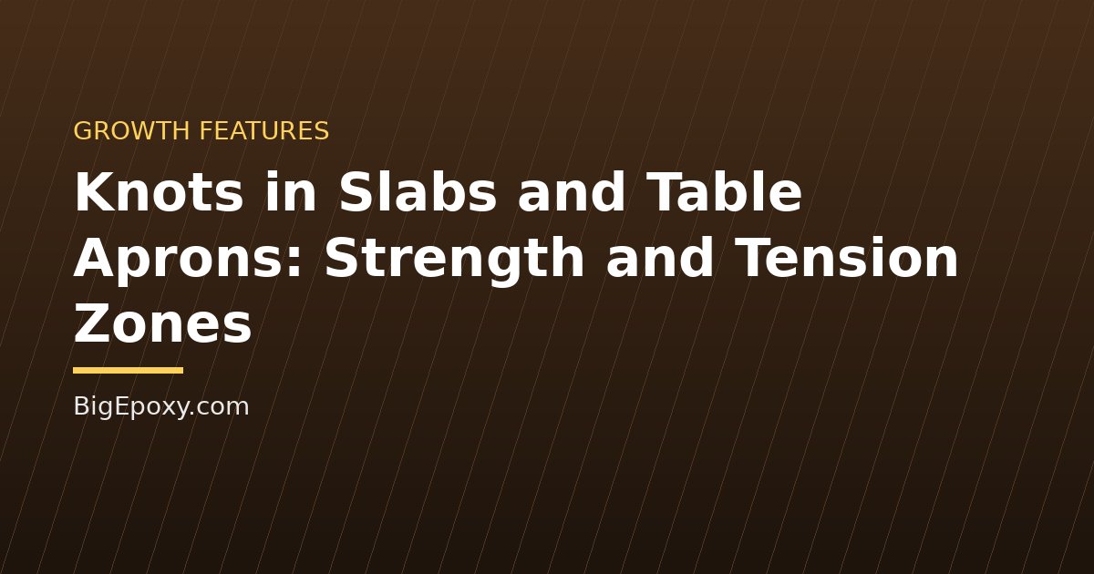 Knots in Slabs and Table Aprons: Strength and Tension Zones