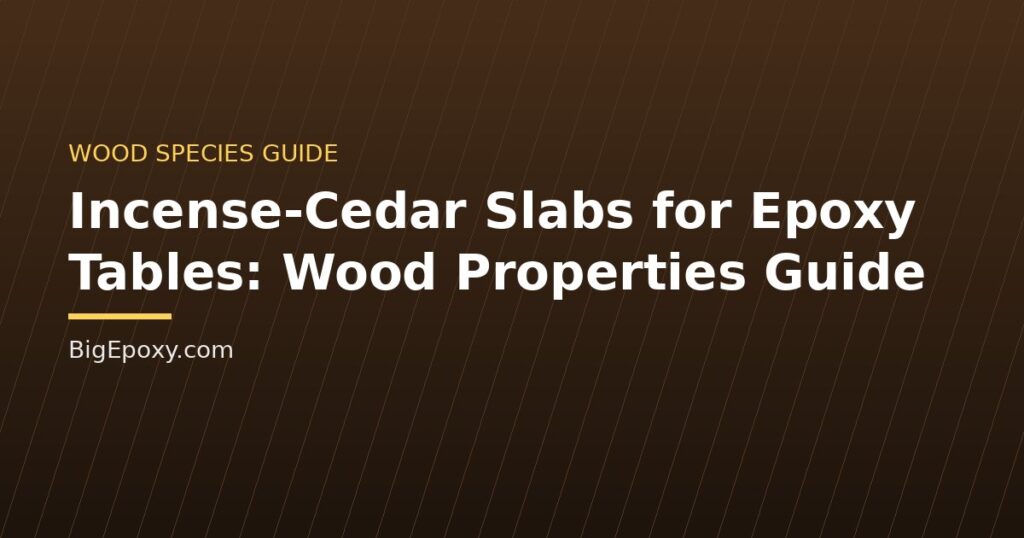 Incense-Cedar Slabs for Epoxy Tables: Wood Properties Guide