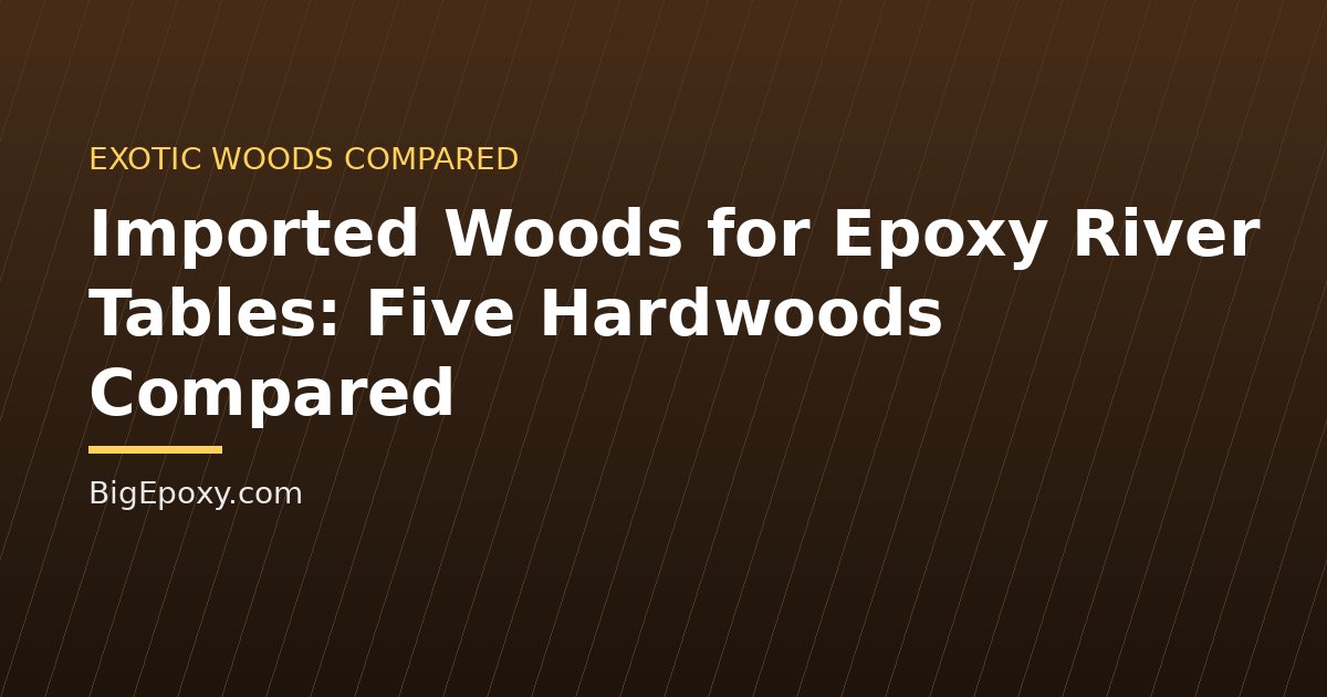Imported Woods for Epoxy River Tables: Five Hardwoods Compared