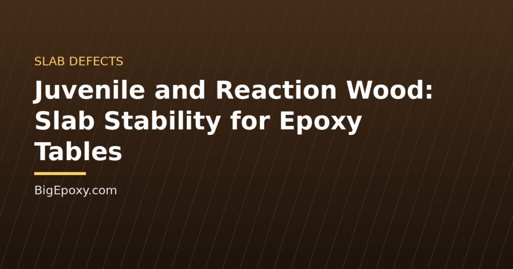 Juvenile and Reaction Wood: Slab Stability for Epoxy Tables