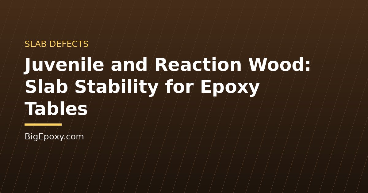 Juvenile and Reaction Wood: Slab Stability for Epoxy Tables