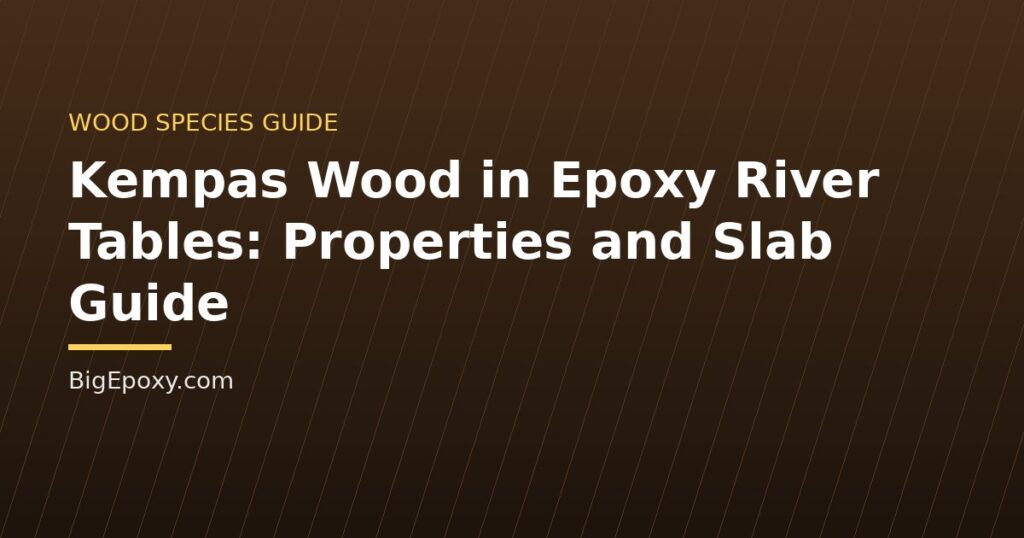 Kempas Wood in Epoxy River Tables: Properties and Slab Guide