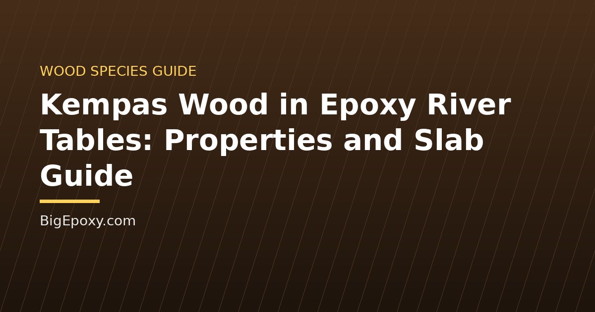 Kempas Wood in Epoxy River Tables: Properties and Slab Guide