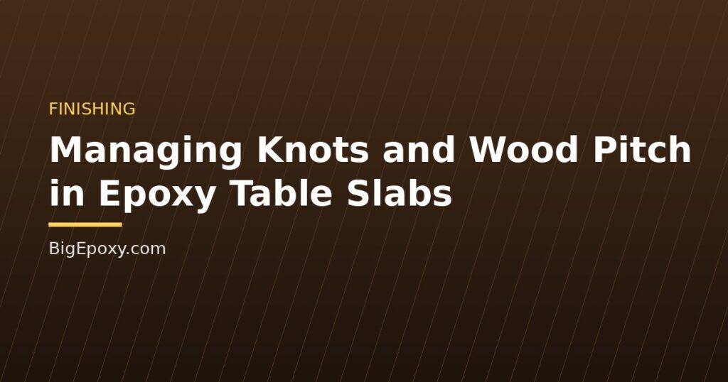 Managing Knots and Wood Pitch in Epoxy Table Slabs