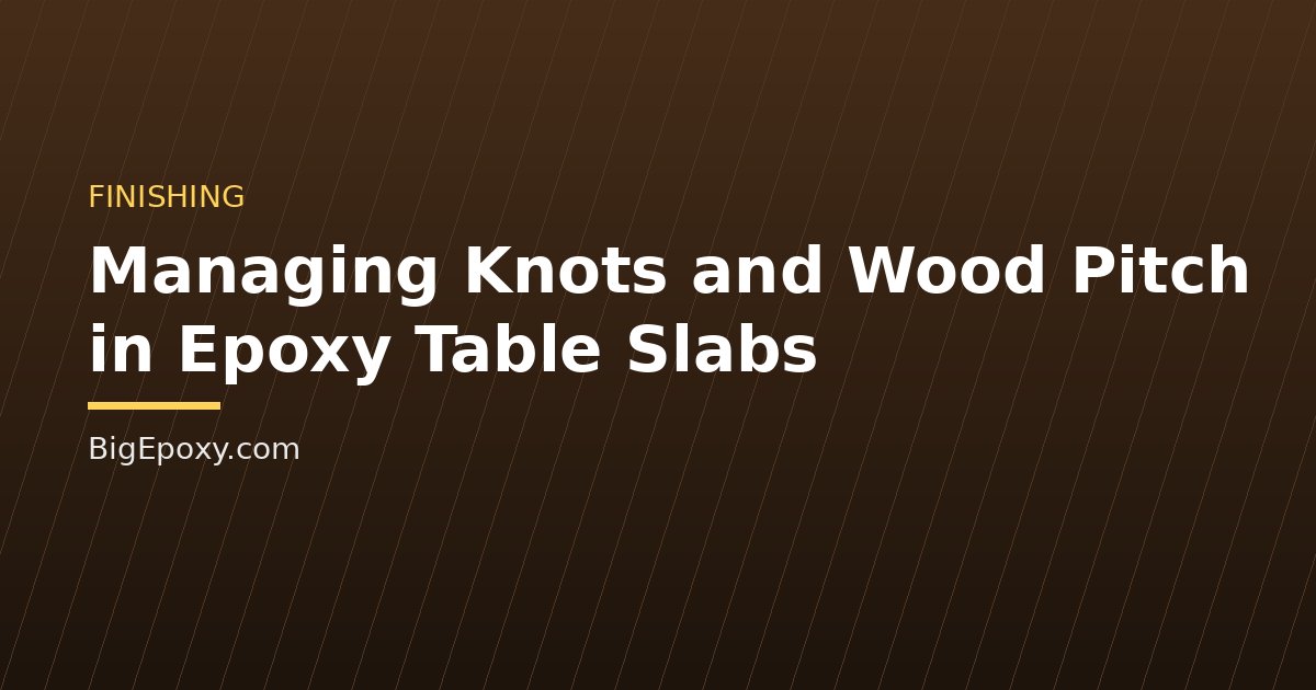 Managing Knots and Wood Pitch in Epoxy Table Slabs
