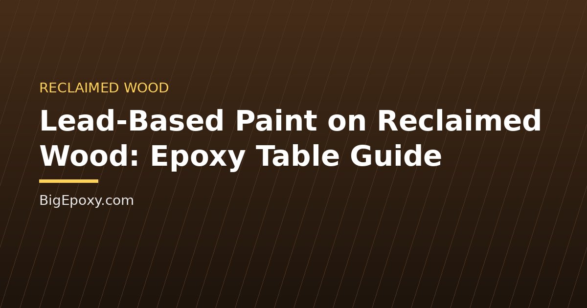 Lead-Based Paint on Reclaimed Wood: Epoxy Table Guide