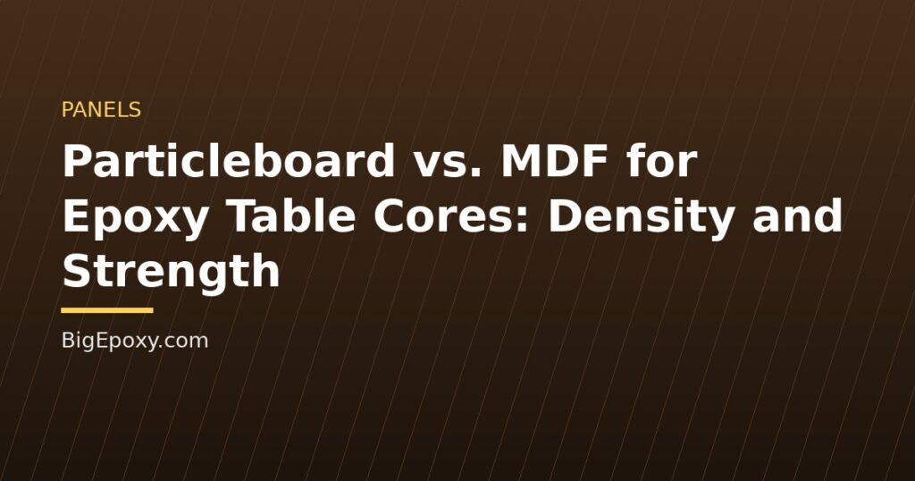 Particleboard vs. MDF for Epoxy Table Cores: Density and Strength