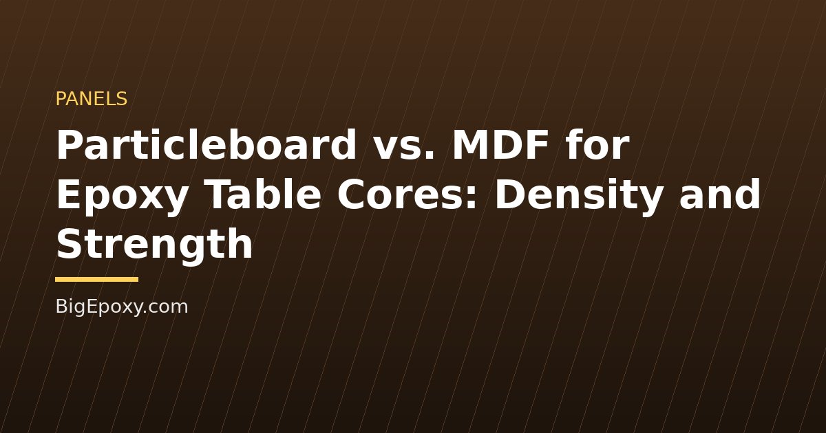 Particleboard vs. MDF for Epoxy Table Cores: Density and Strength