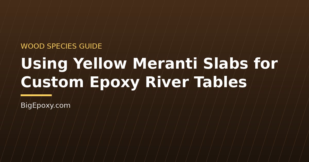 Using Yellow Meranti Slabs for Custom Epoxy River Tables