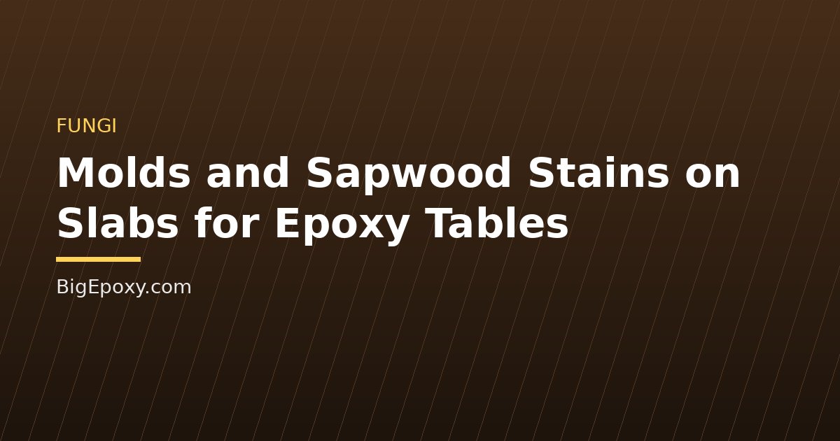 Molds and Sapwood Stains on Slabs for Epoxy Tables