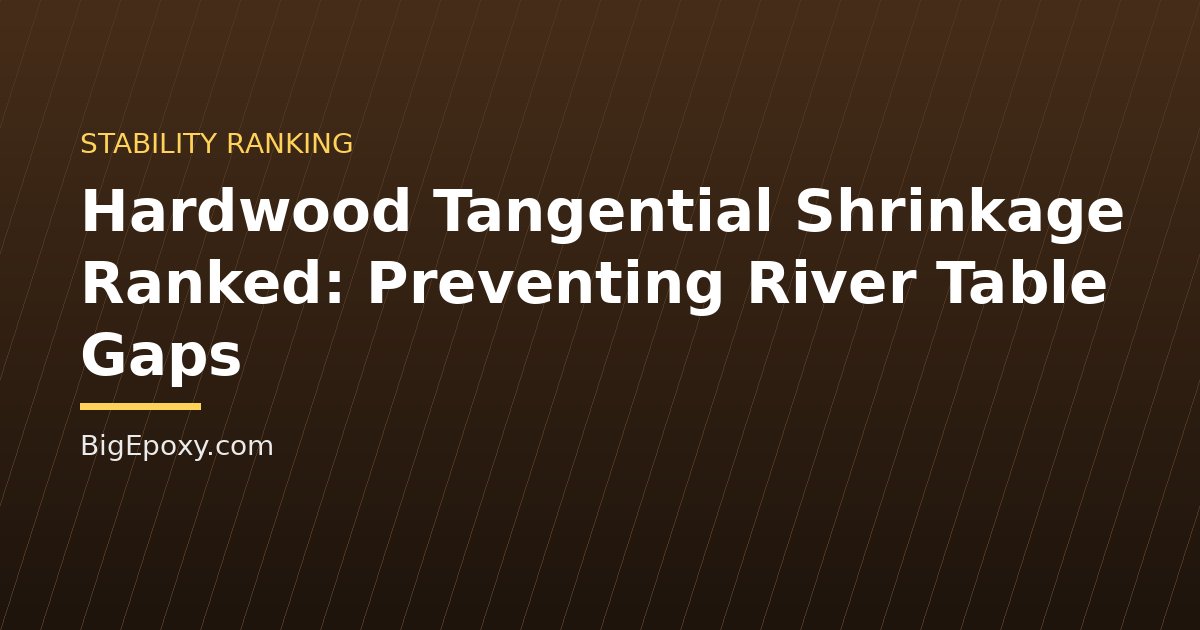 Hardwood Tangential Shrinkage Ranked: Preventing River Table Gaps