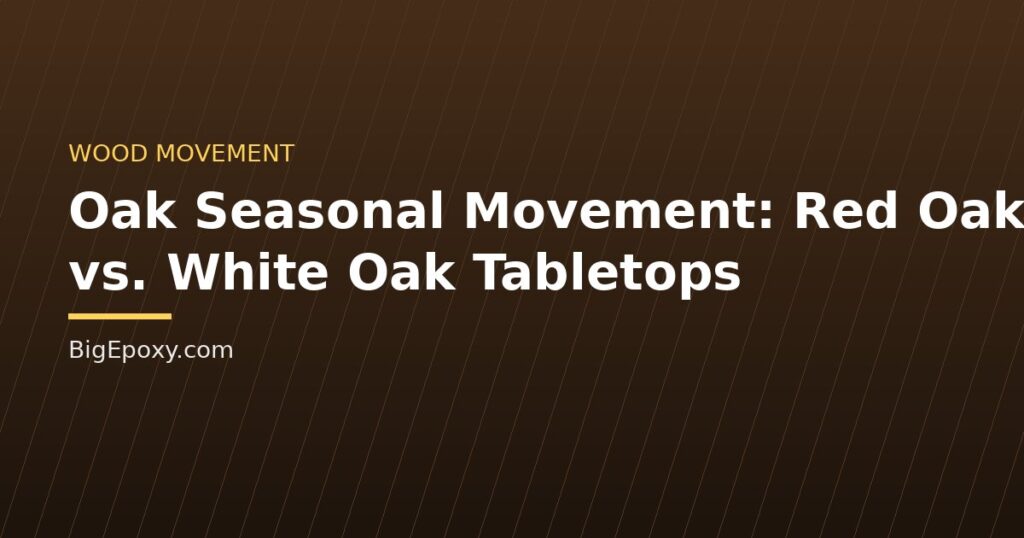 Oak Seasonal Movement: Red Oak vs. White Oak Tabletops