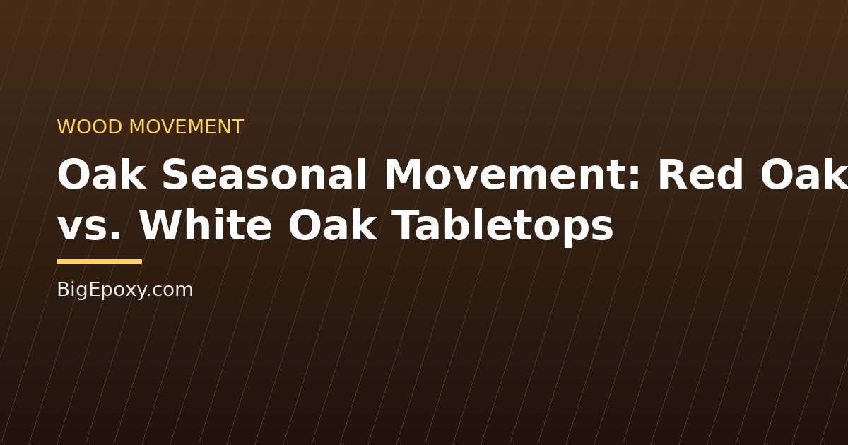 Oak Seasonal Movement: Red Oak vs. White Oak Tabletops