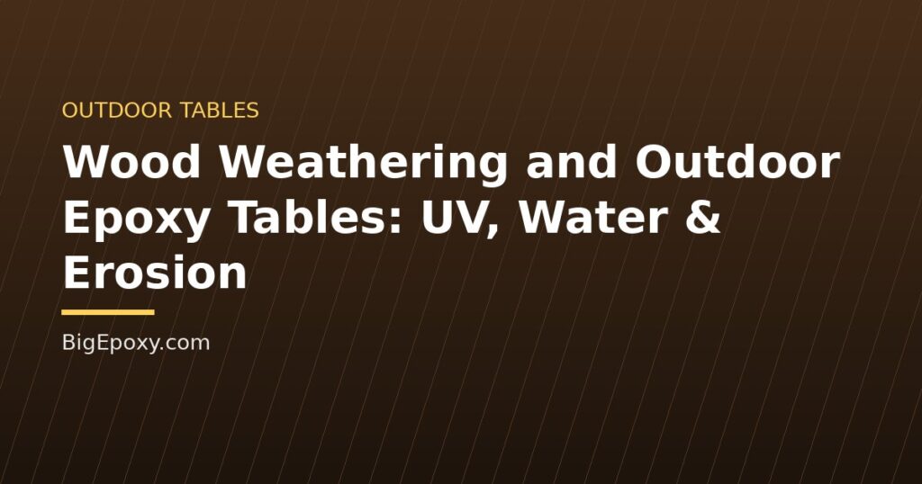 Wood Weathering and Outdoor Epoxy Tables: UV, Water & Erosion
